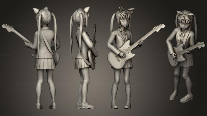 Figurines simple (Azusa Nakano 01, STKPR_0107) 3D models for cnc
